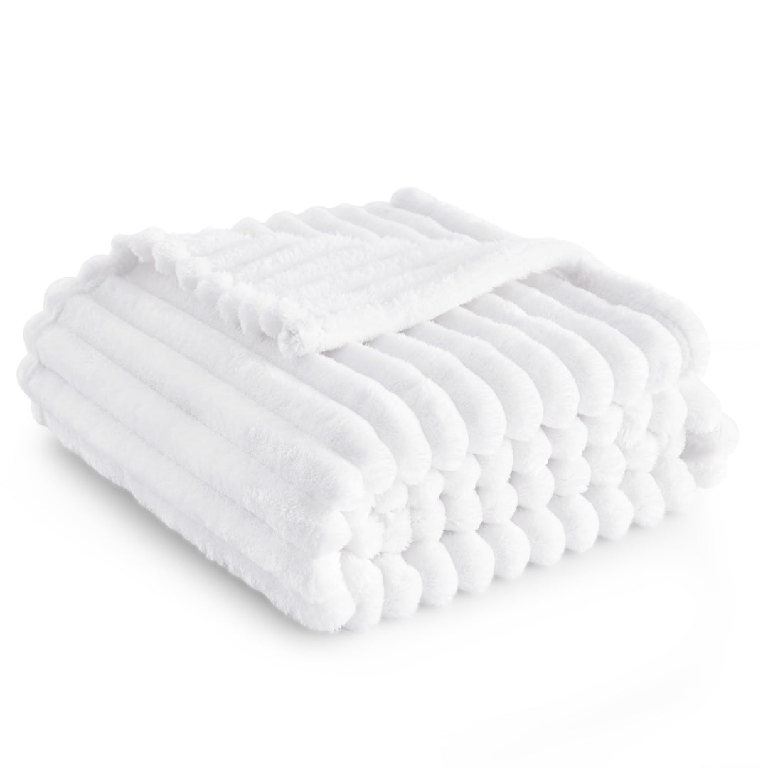 BEDSURE Kuscheldecke Flauschig - Wolldecke & Fleecedecke, Sofadecke, Weiche Warme Grobe Korddecke fü