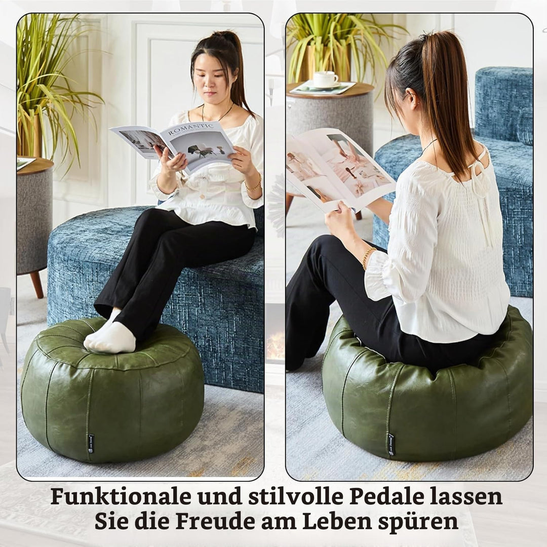 Louis Donné wasserdicht ungefüllt Pouf Ottoman für Fussruhe DIY Kunstleder Marokkanisch Retro Stytle