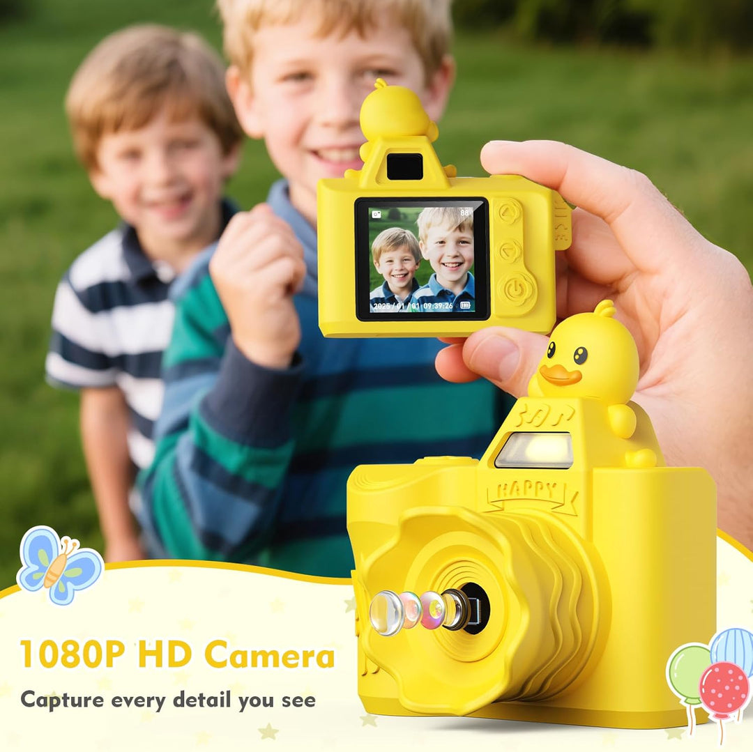 Mini Digitalkamera für Kinder – Maxmango 1,3 Zoll 1080P HD Retro Kamera, 64 GB Süsse Kinder Kamera S