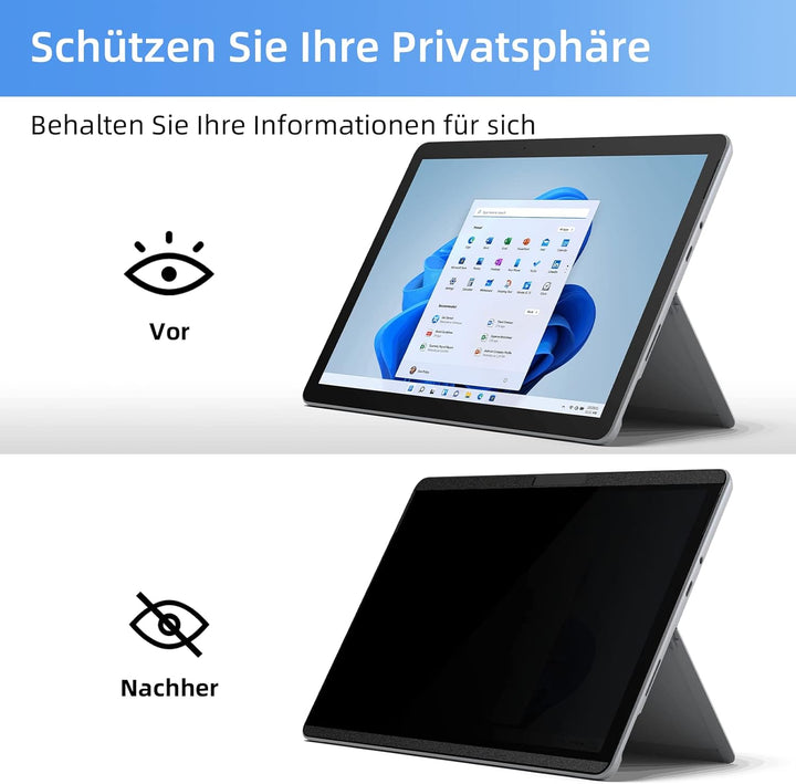 Mamol Magnetischer Blickschutzfilter für 13 Zoll Microsoft Surface Pro 9/8/X, Entfernbare Blickschut