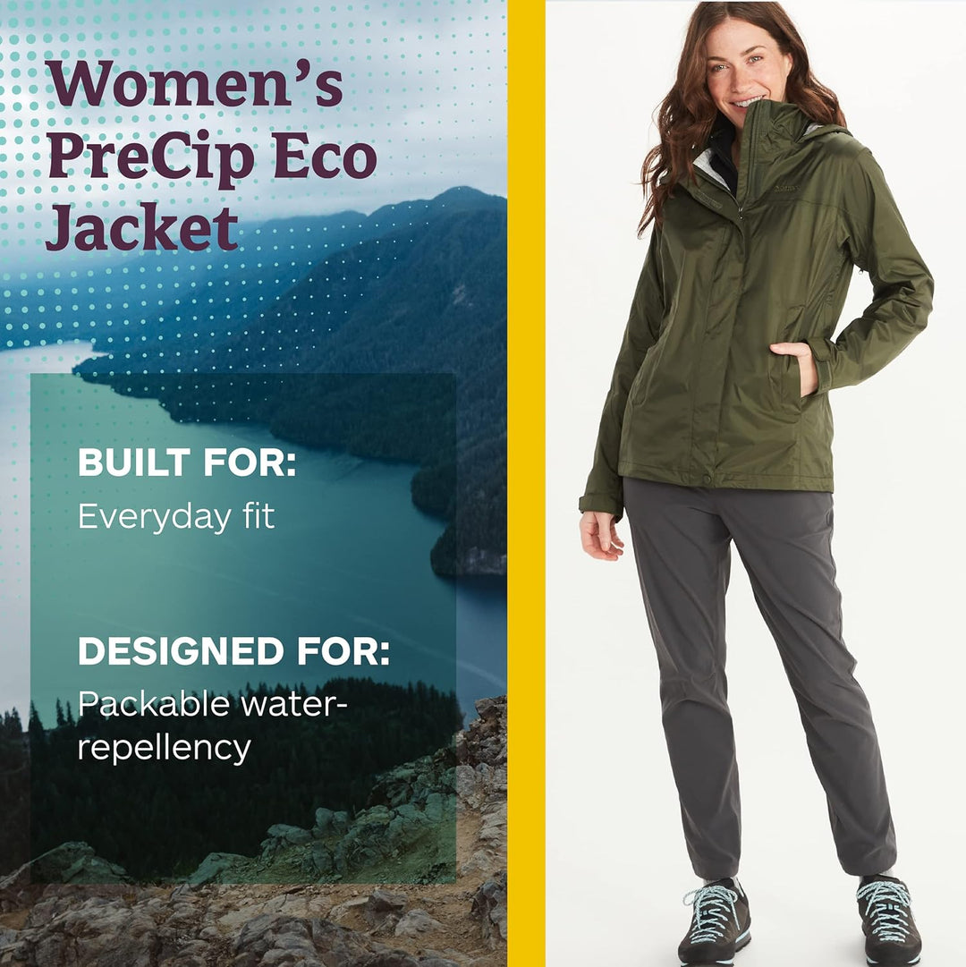 Marmot Damen Wm's PreCip Eco Jacket, Wasserdichte Regenjacke, winddichter Regenmantel, atmungsaktive
