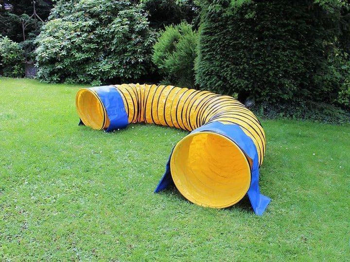 Profi Agility Tunnel für Hunde 5m – Ø60cm - 360° flexibel inkl. Stützsandsäcke – nach FCI-Standard –