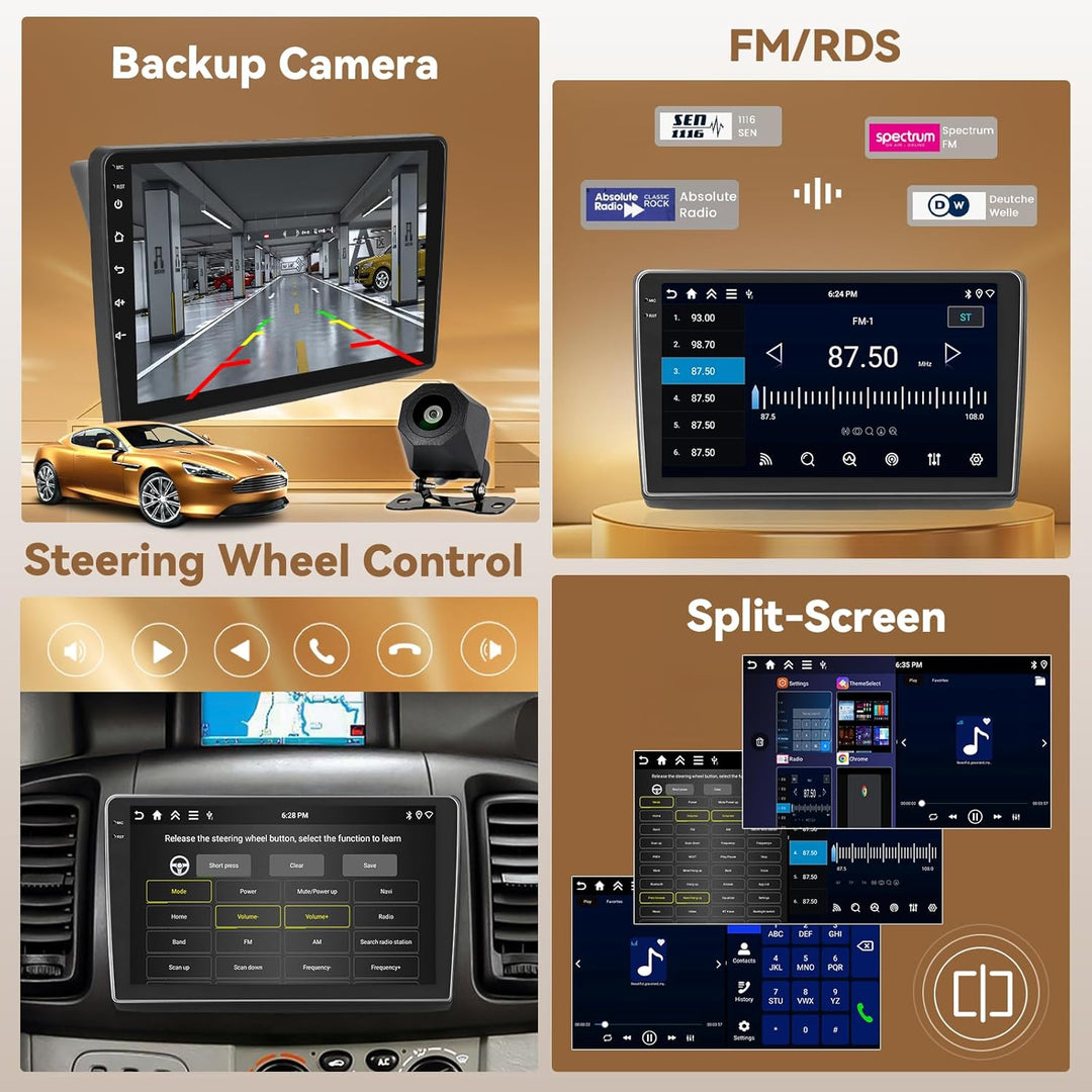 Hikity Android 15 4+128G Autoradio mit 9'' Incell Touchscreen für Renault Trafic 2/Opel Vivaro A/Nis