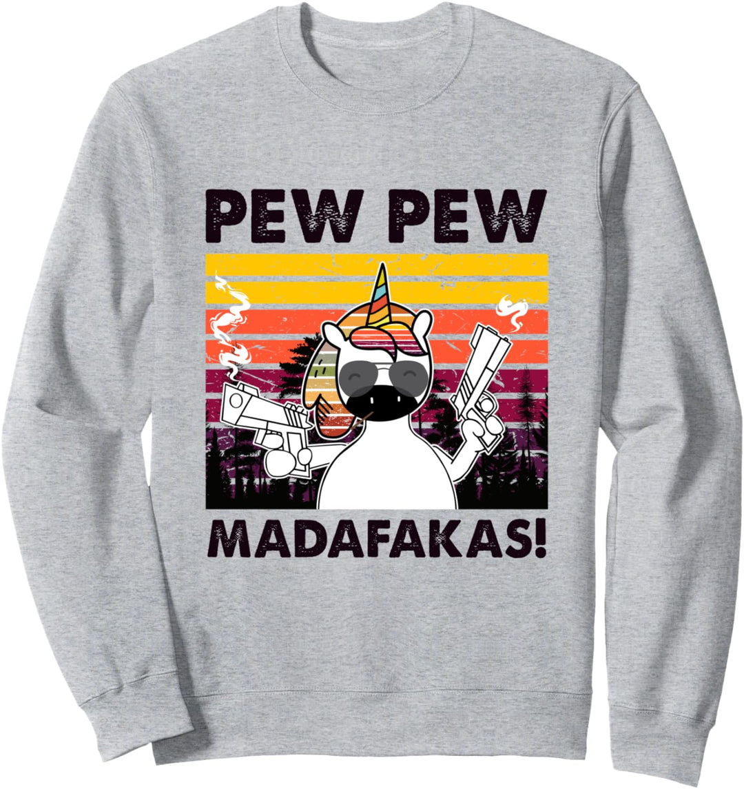 Pew Pew Madafakas Damen Einhorn Pew Pew Madafakas Sweatshirt