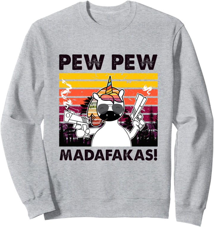Pew Pew Madafakas Damen Einhorn Pew Pew Madafakas Sweatshirt