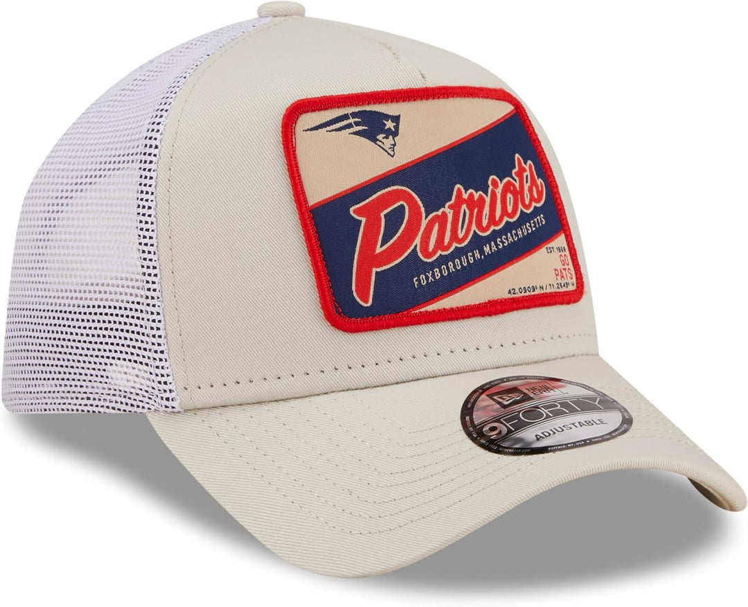 New Era A-Frame Trucker Cap - New England Patriots Stone