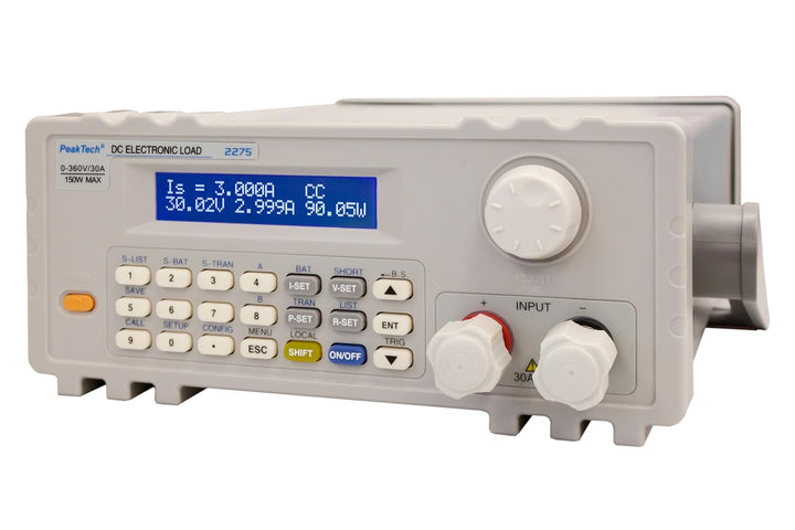 PeakTech 2275 – Programmierbare DC-Elektronische Last 150W mit genauem LCD-Display, USB-to-COM Adapt