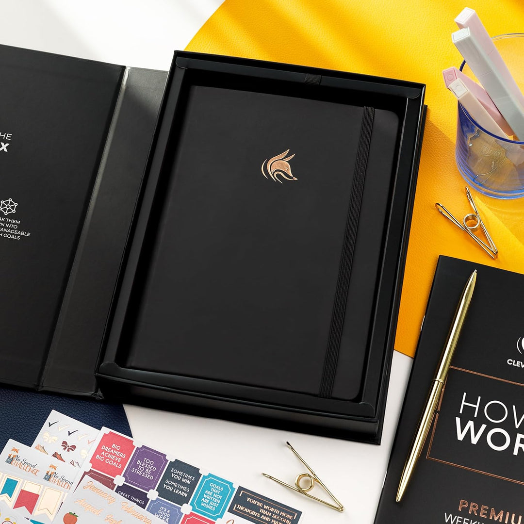 Clever Fox Planer Premium Edition - Luxuriöser Wochen & Monatsplaner zur Produktivitätssteigerung un