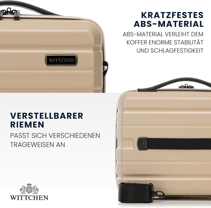 WITTCHEN COMODO Line Koffer Handgepäck Gepäck-Set aus ABS Teleskopgriff TSA Schloss 4 Doppelräder Be