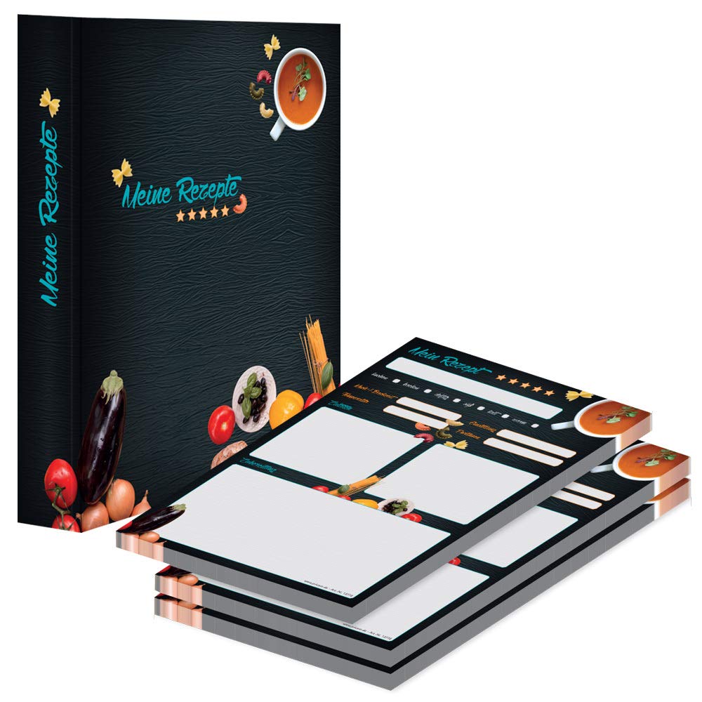 PRICARO Rezeptordner mit Rezeptblock "Buon Appetito", A5
