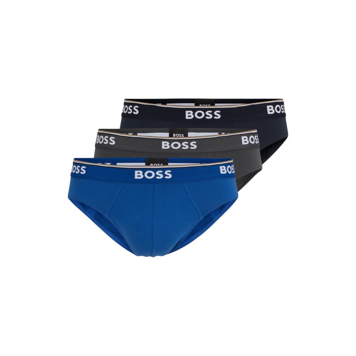 BOSS Herren Slip (3er Pack) S Marineblau/Anthrazit/Blau, S Marineblau/Anthrazit/Blau