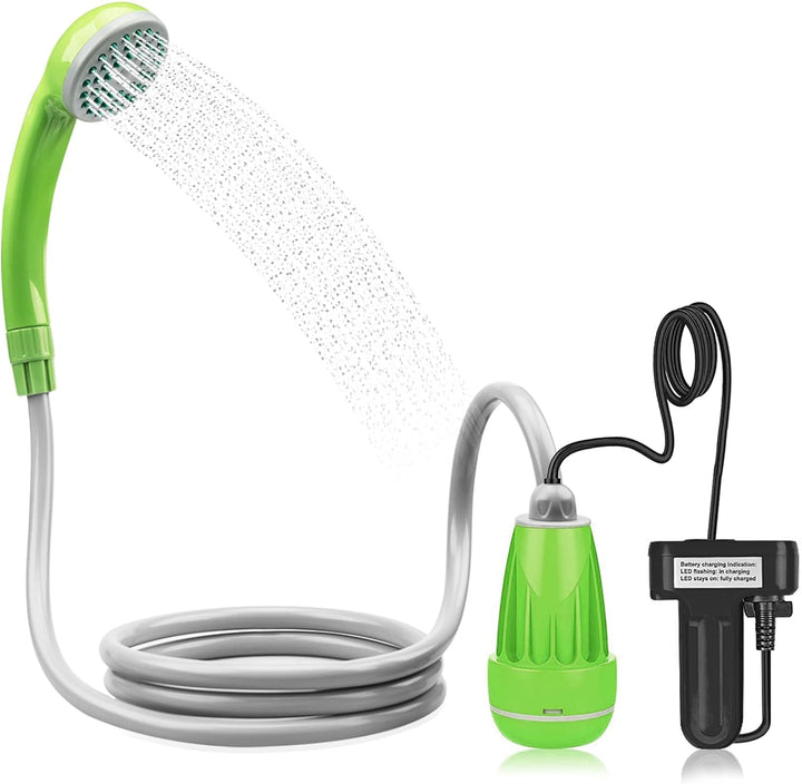 LIBERRWAY Campingdusche, Aussen- und Inneneinsatz Camping Dusche mit Wiederaufladbarer Akku/Jetkopf,