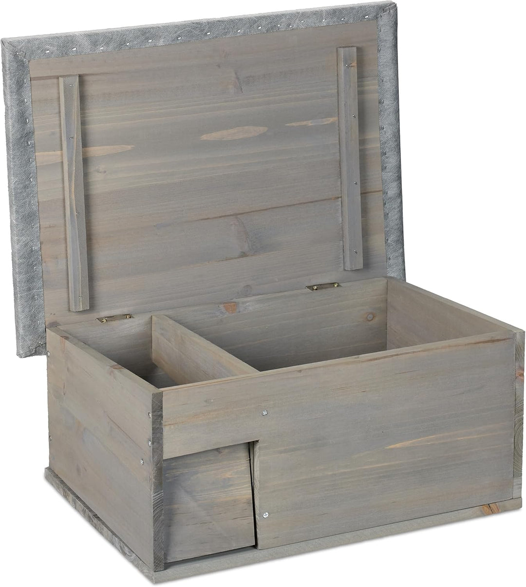 Relaxdays Igelhaus, Bausatz, Igelbau mit Boden, Rattenklappe &amp; Labyrintheingang, Holz, HxBxT: 21 x 4