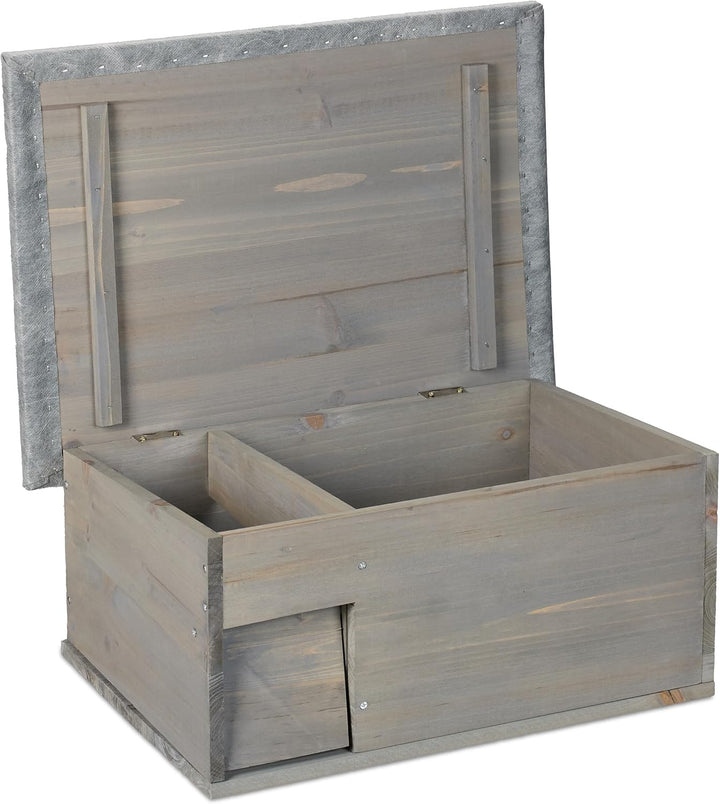 Relaxdays Igelhaus, Bausatz, Igelbau mit Boden, Rattenklappe &amp; Labyrintheingang, Holz, HxBxT: 21 x 4