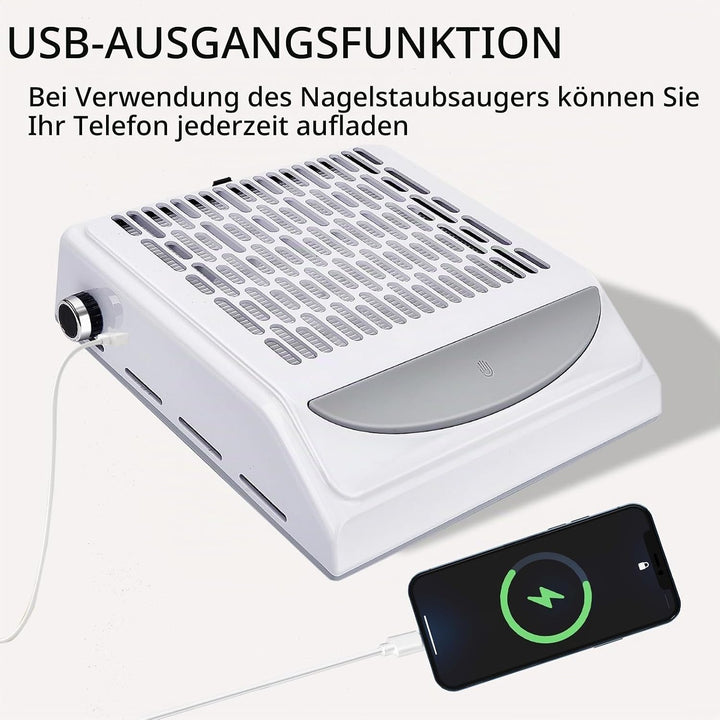Staubabsaugung Für Nägel,100W Nagel Staubabsaugung Mit Filter,Mit Wiederverwendbarer Filter,Professi