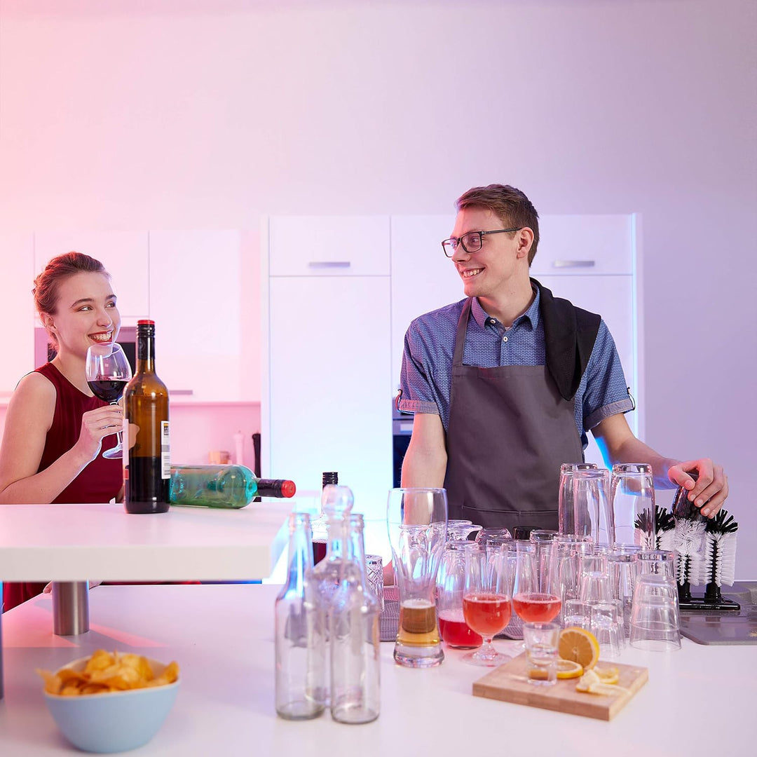 Relaxdays 10 x Gläserspülbürste mit Saugnapf, Gastronomie, Partys & Bar, Gläserbürste, HxBxT: 22 x 1