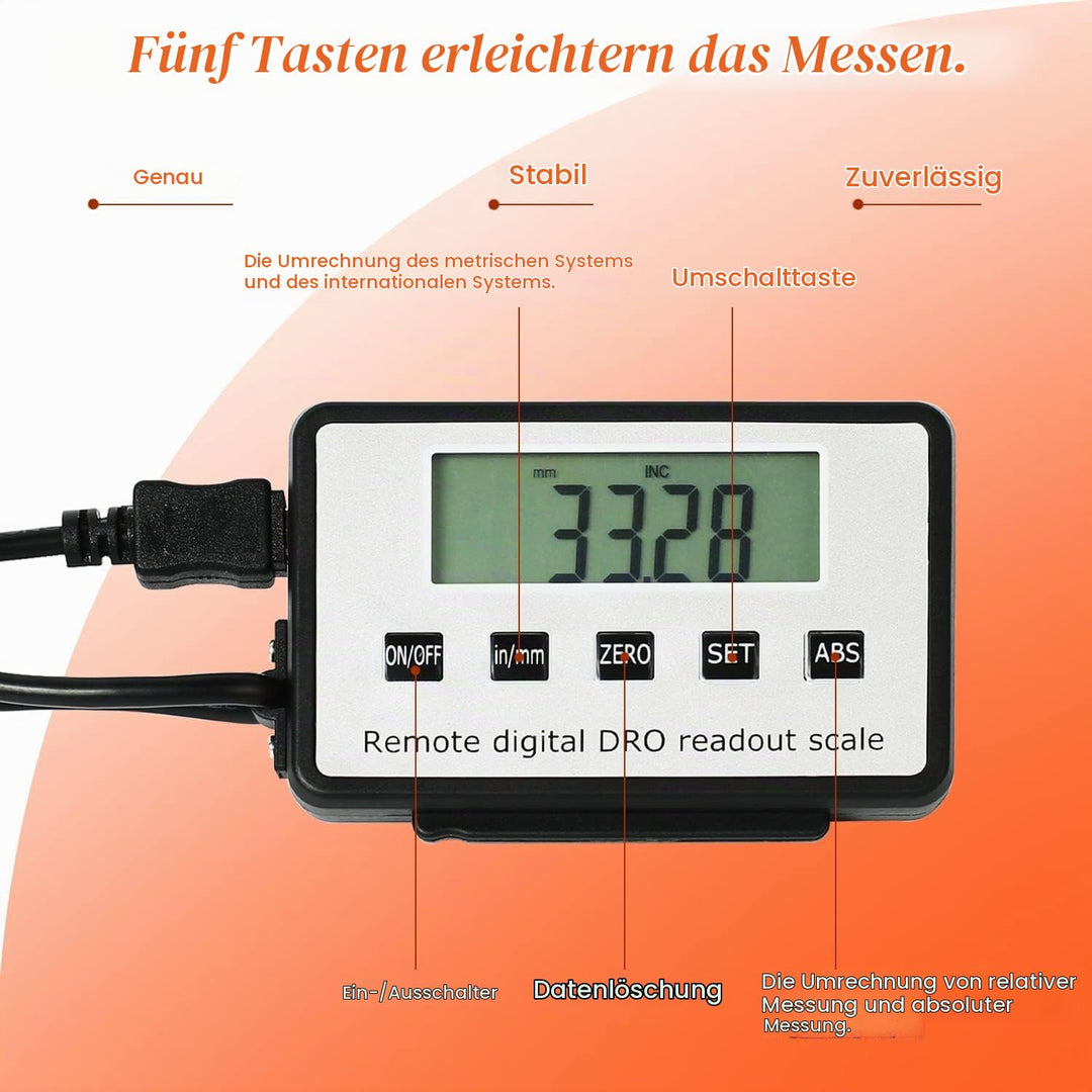 Digitalanzeige DRO, 0-150mm Digitalanzeige Kit Messschieber Digitalanzeige Linearmassstab LCD Ausles