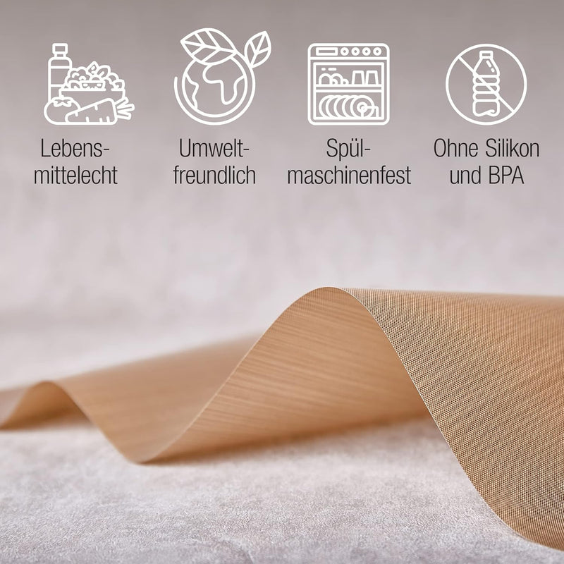Amazy Dauerbackfolie für Backöfen (9er-Set) Premium wiederverwendbare Backpapier hitzebeständig, und