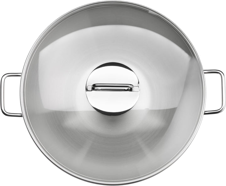 WMF Macao Wok Induktion 2-teilig, Wokpfanne 36 cm mit Glasdeckel, Wok für Induktion, Cromargan Edels