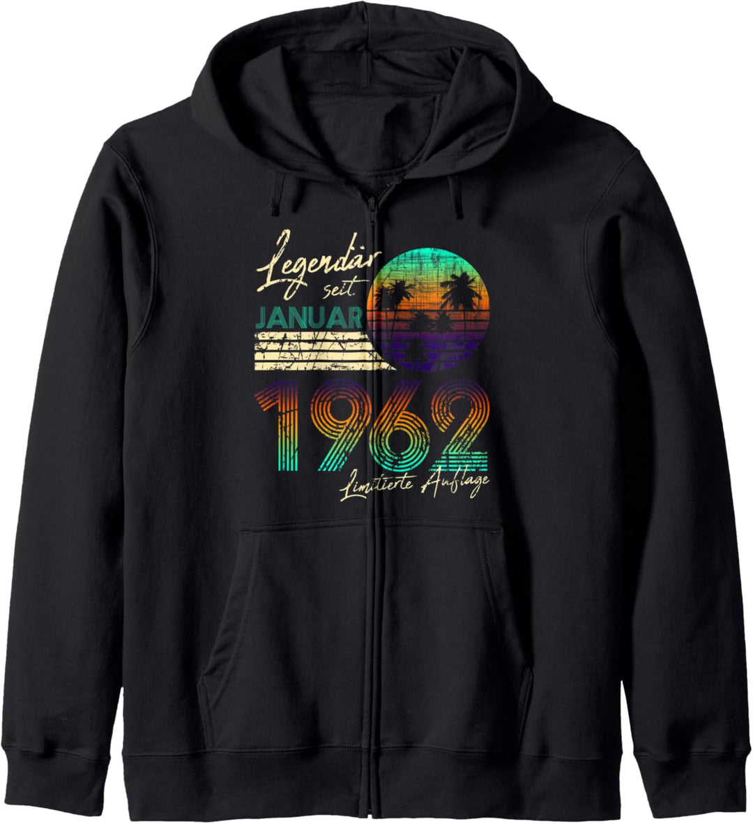60. Geburtstag Geschenk Vintage 60 Legendär Seit Januar 1962 Kapuzenjacke