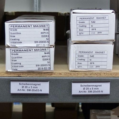 magnets4you 10m magnetische Etikettenleiste/C-Profil Etikett mit Magnet | Länge: 10m, Höhe: 10mm, 10