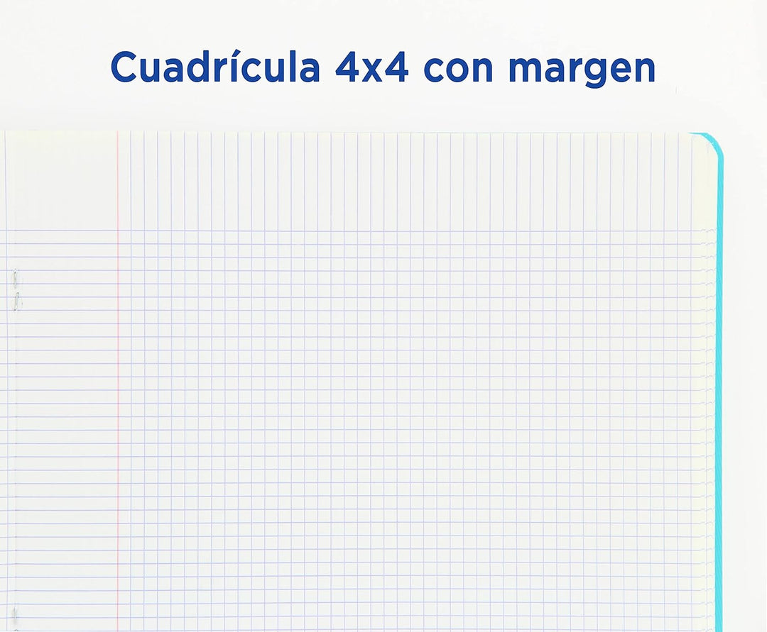 PAQ/10 LIBRETAS A5 48h. 90 g. eckige Röhren.4 x 4 C/M Tapa Kunststoff Oxford Single, Single