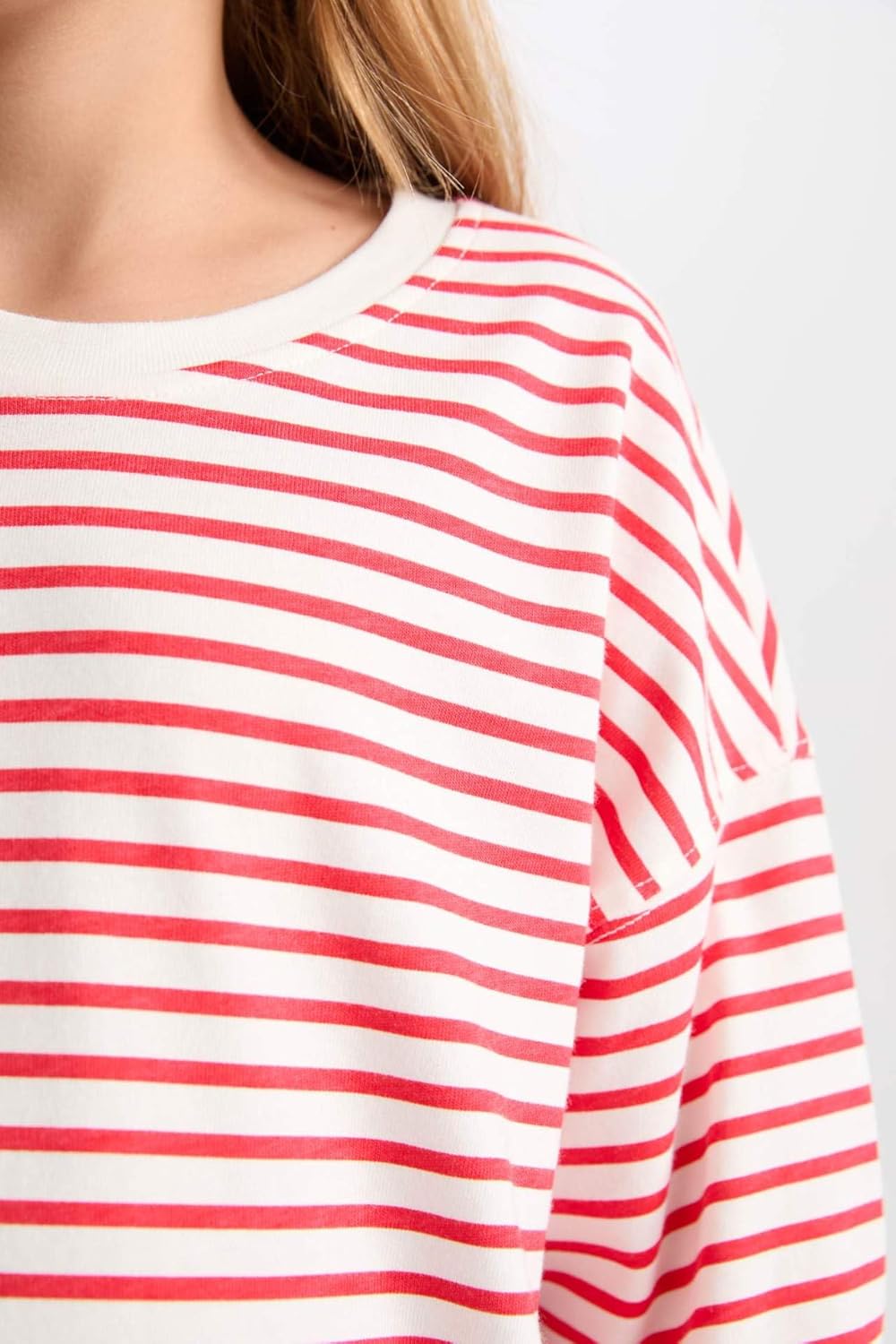 DeFacto Girl Regular Fit Langarm Gestricktes Kapuzen-Sweatshirt für Mädchen 11-12 Jahre Rot, 11-12 J