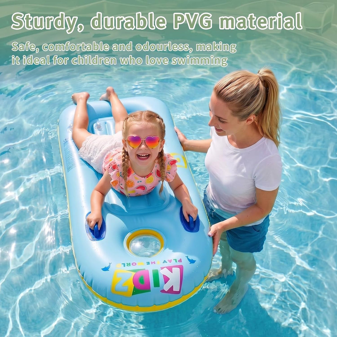 Schwimmbrett Bodyboard Aufblasbar, Surfbrett Bodyboard mit Griffen, Schwimmhilfe Aufblasbar Kinder,
