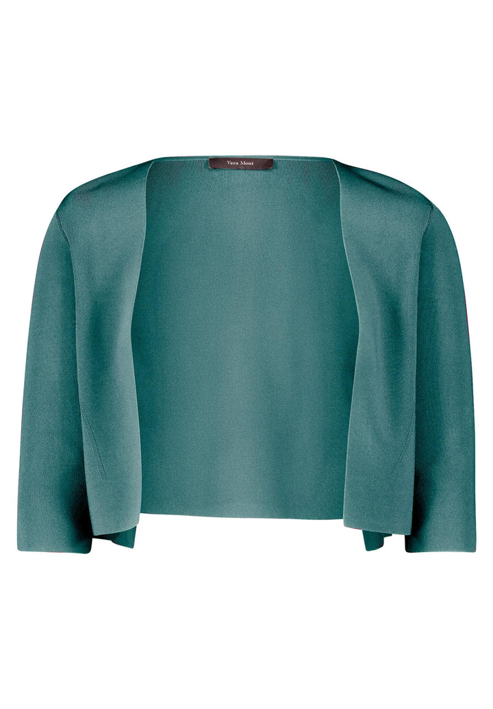 Vera Mont Damen Strickbolero Langarm XS Grün, XS Grün