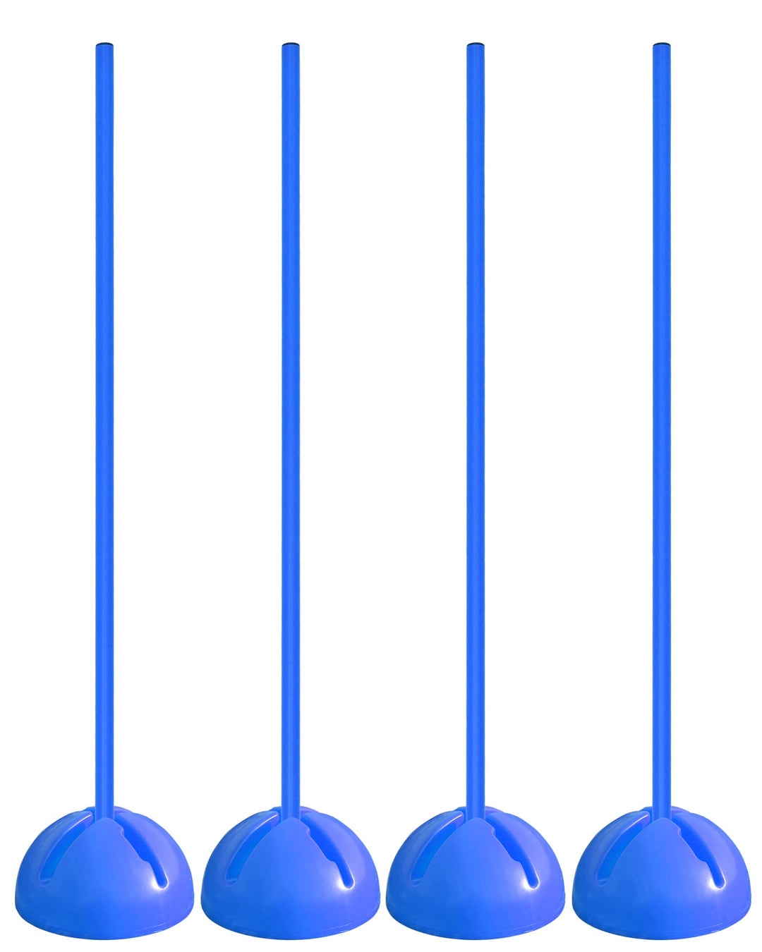 Kombi-X-Standfuss aus Kunststoff & Slalomstange 100 cm – 4er Set – befüllbarer Standfuss – Stange fü