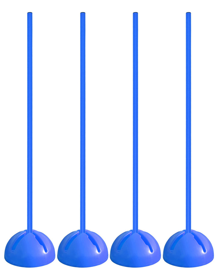 Kombi-X-Standfuss aus Kunststoff & Slalomstange 100 cm – 4er Set – befüllbarer Standfuss – Stange fü