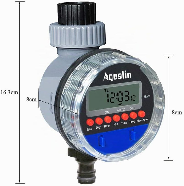 Aqualin Bewässerungsuhr Automatischer Bewässerungscomputer Bewässerungssystem Wasser Zeitschaltuhr f