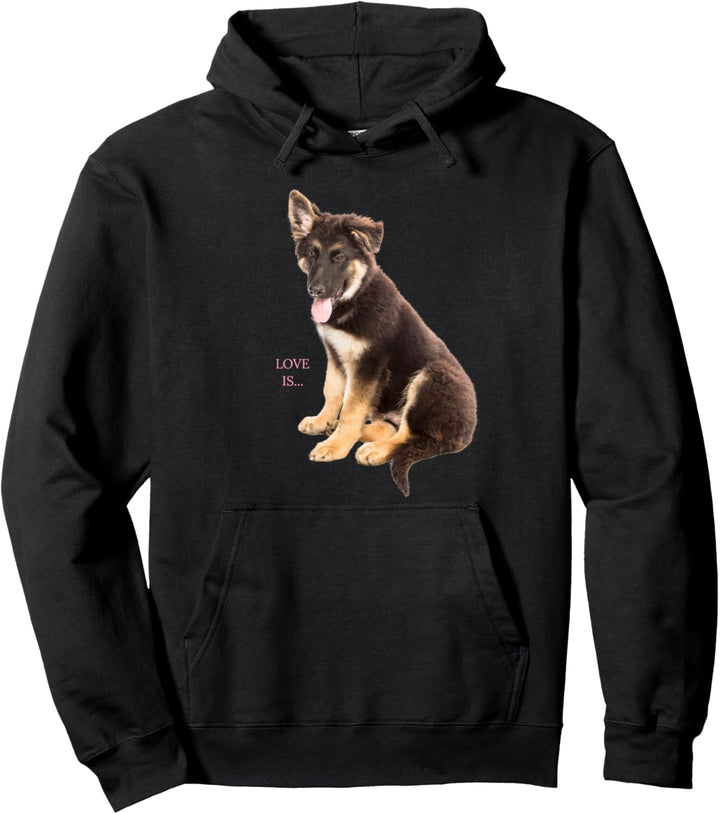 German Shepherd Puppy Shirt Shepard TShirt Dog Mom Dad Love Pullover Hoodie