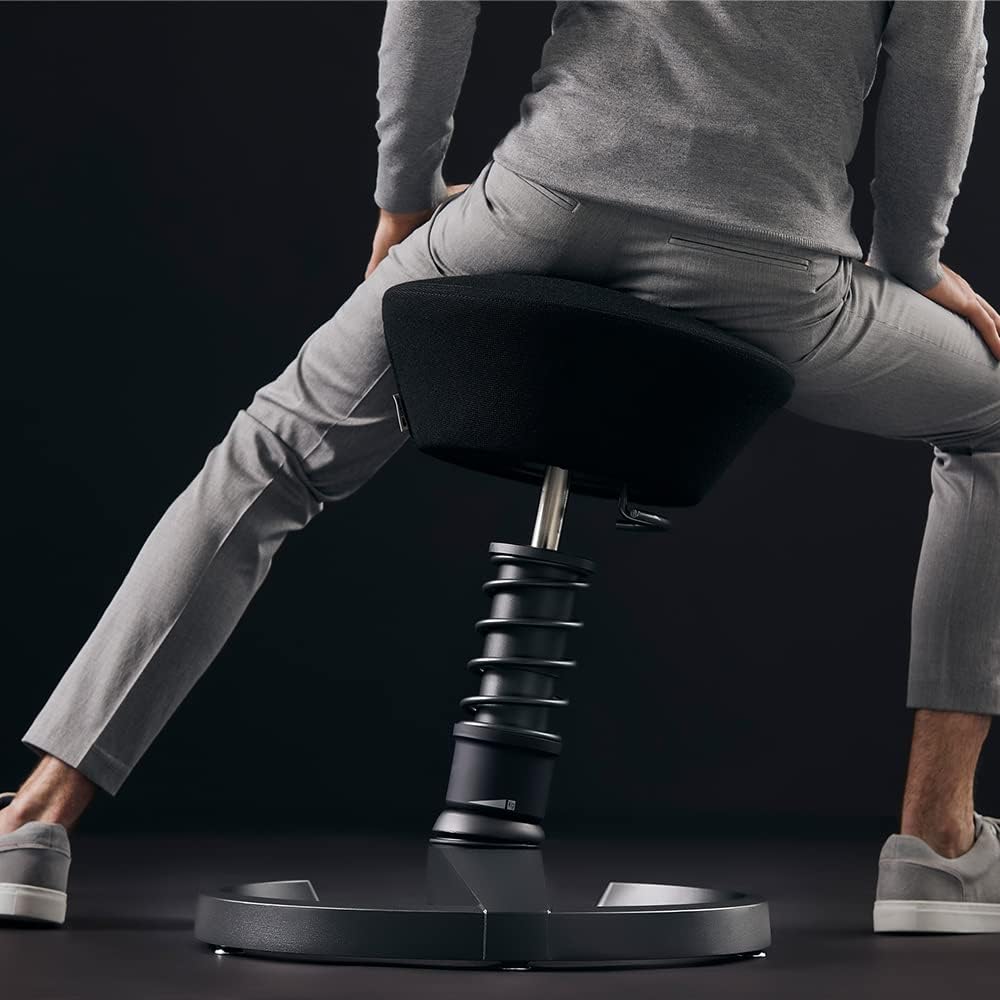 aeris Swopper Air – Ergonomischer Hocker mit extra weicher Polsterung – Bürohocker höhenverstellbar