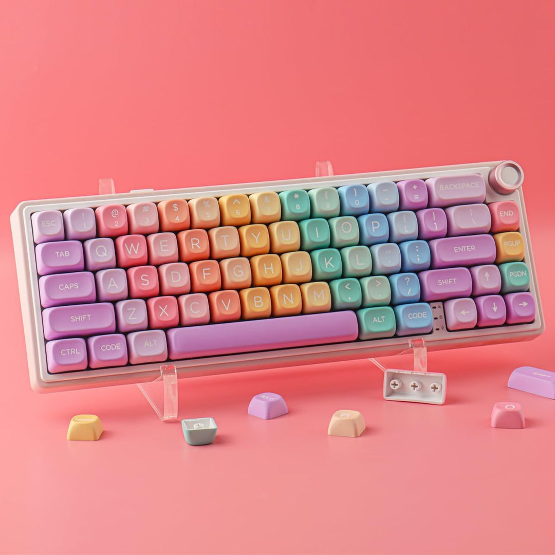 Tsungup PBT Keycaps 126 Tasten Custom Soft Candy MOA Profil Keycap Set Kompatibel mit Cherry Gateron