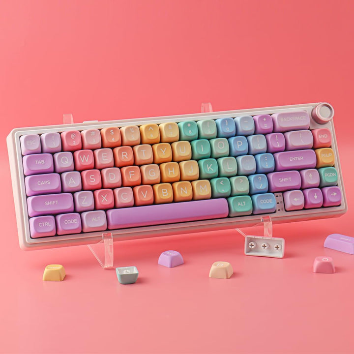 Tsungup PBT Keycaps 126 Tasten Custom Soft Candy MOA Profil Keycap Set Kompatibel mit Cherry Gateron