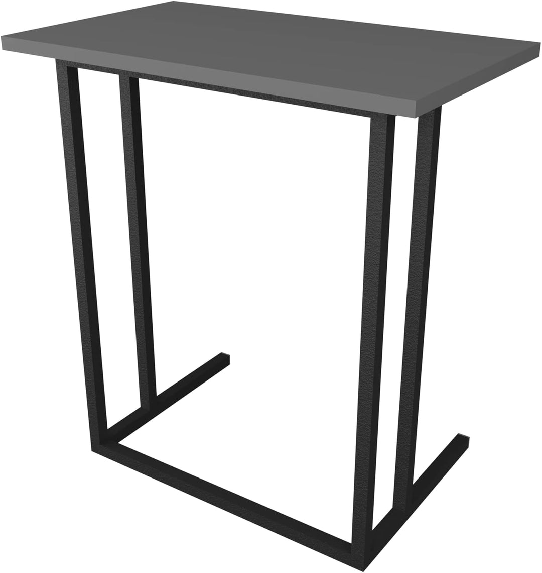 [en.casa] Laptoptisch Högsby Beistelltisch in C-Form Coffeetisch mit Metallgestell Sofatisch für Woh