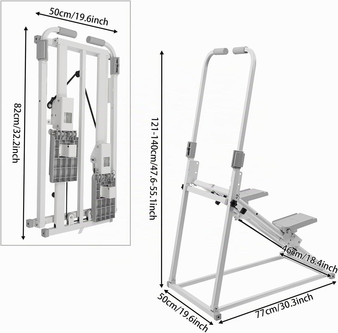 Treppensteiger Fitnessgerät Klappbar Treppenstepper mit 3 Stufen Einstellbare Neigung Vertikale Klet