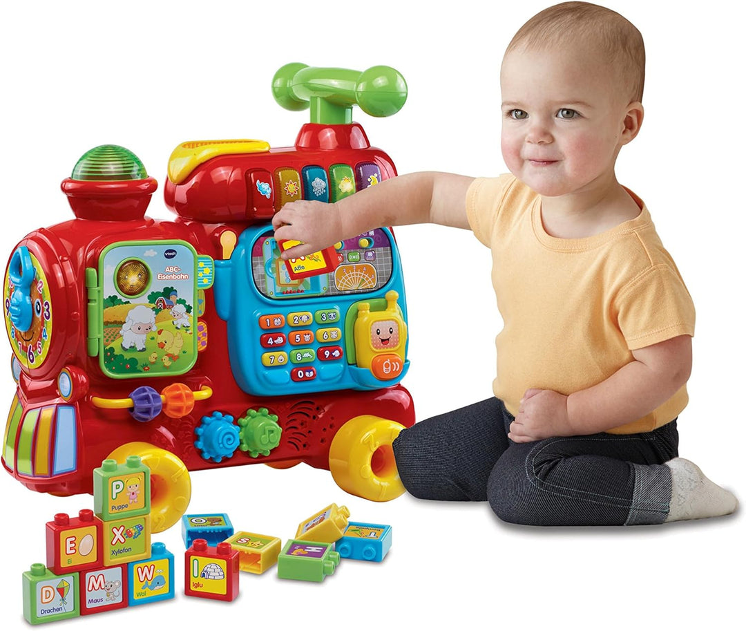 VTech ABC-Eisenbahnspielzeug, bunt, deutsch Frustfreie Verpackung Single, Frustfreie Verpackung Sing