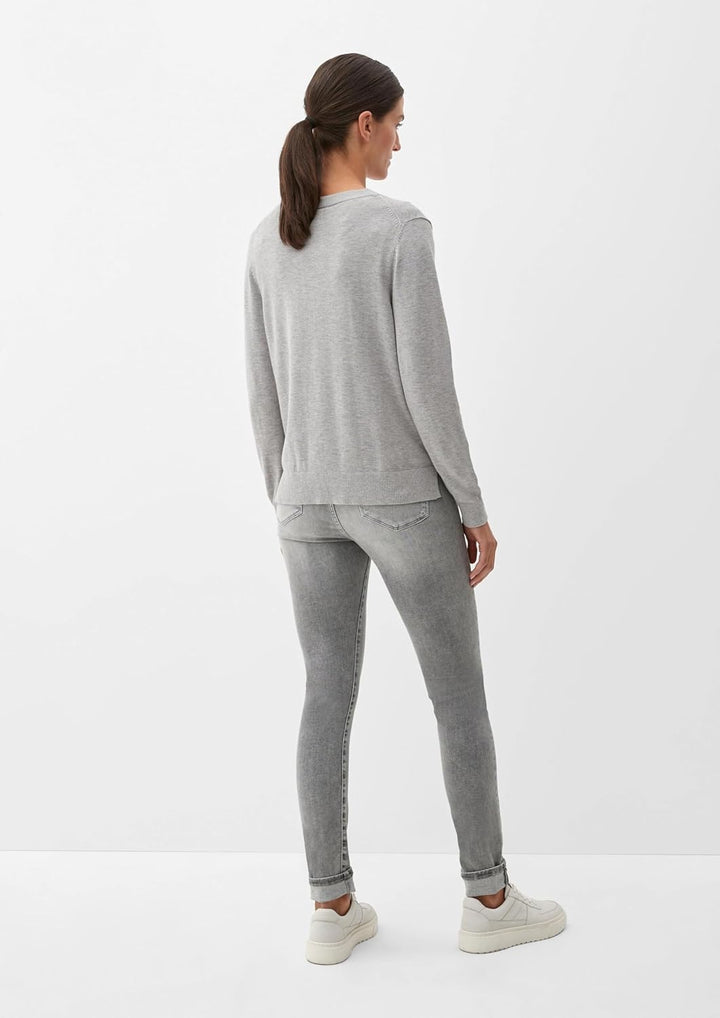 s.Oliver Feinstrickpullover aus Viskosemix, 9400 Grau