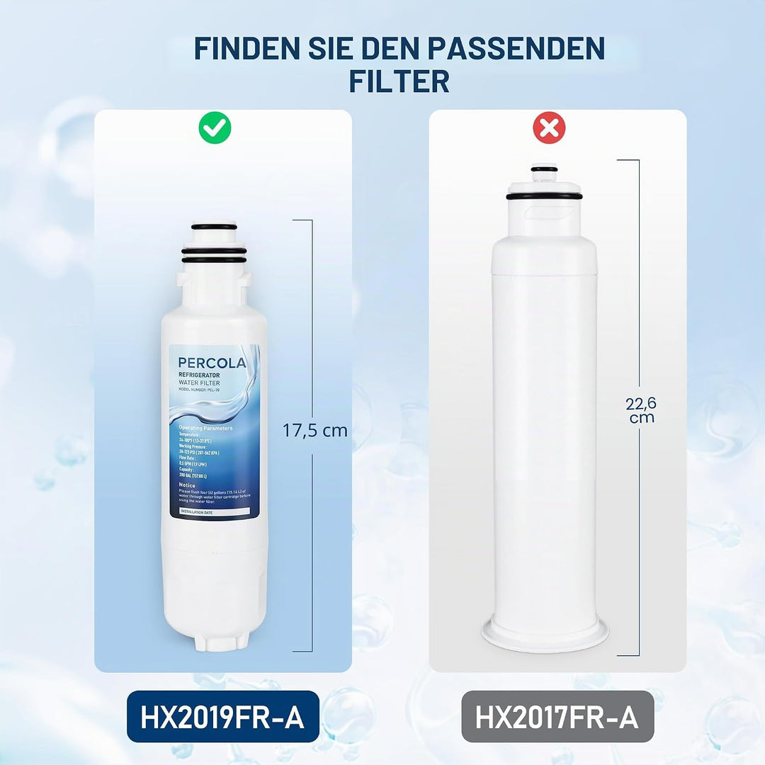 HX2019F-A/HX2019FR-A Filterersatz, kompatibel mit Hisense® HRM260N6TSE, HRFD560SW, HRCD585BW, HRFD63