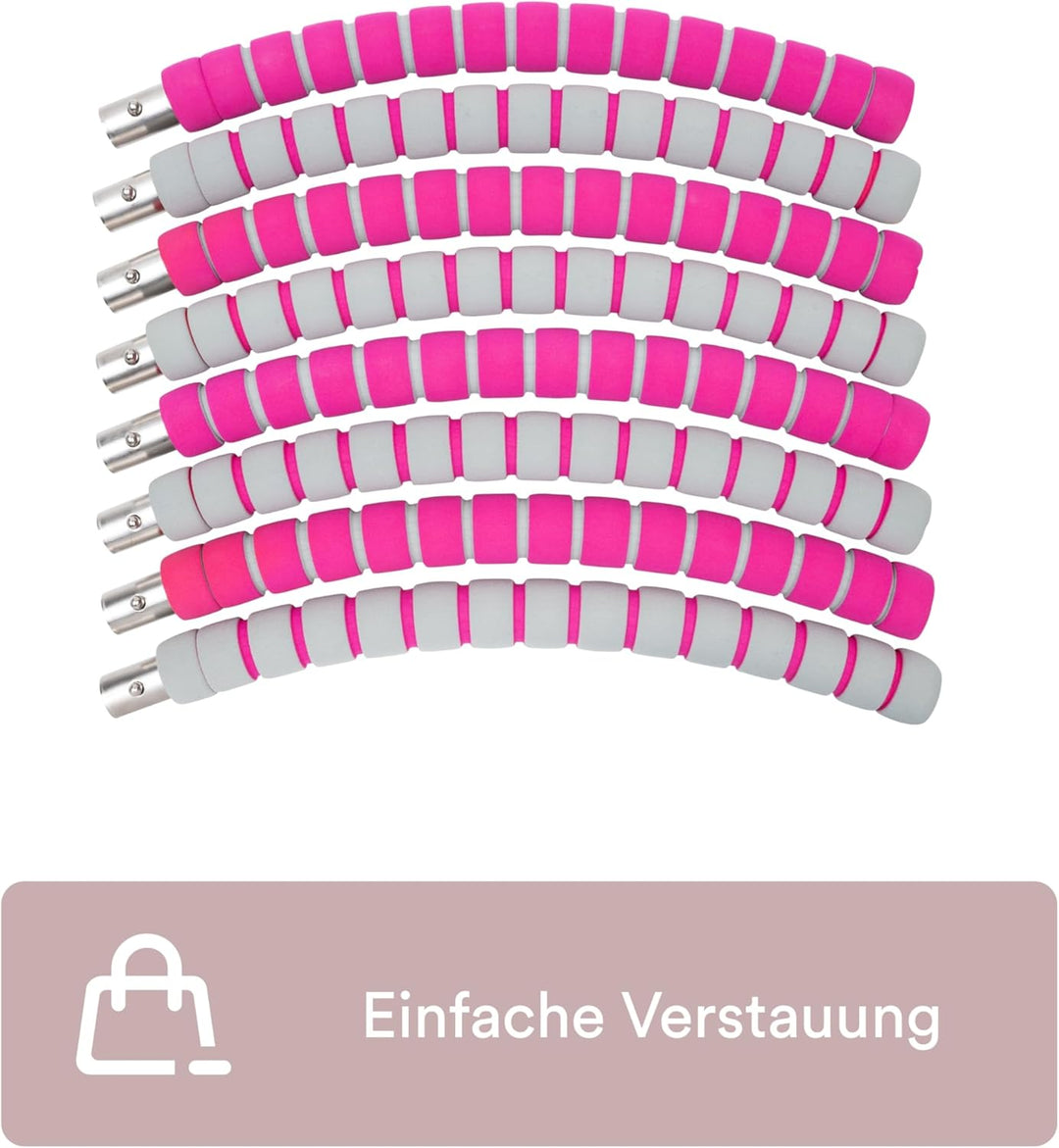 Hula Hoop Reifen Kinder - Hochwertige Schaumstoffpolsterung, 88cm, Edelstahlring, einfaches Handling