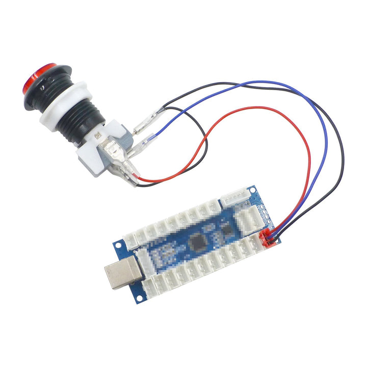 SJ@JX 2 Player LED USB Encoder zu Arcade Joystick und LED Arcade Tasten für PC, MAME und Raspberry P