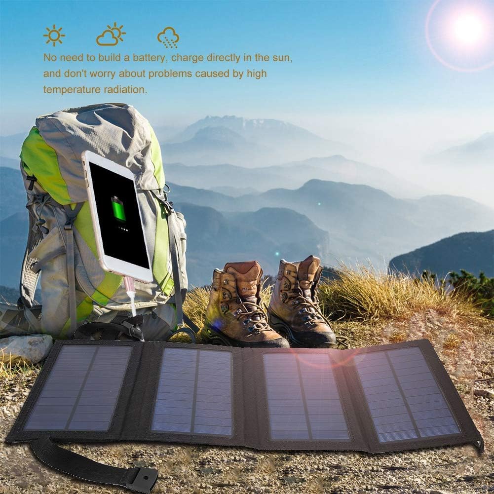Leapiture 10 W 5 V USB Faltbares Solarpanel-Ladegerät Wandern Camping Solarladegerät Monokristalline