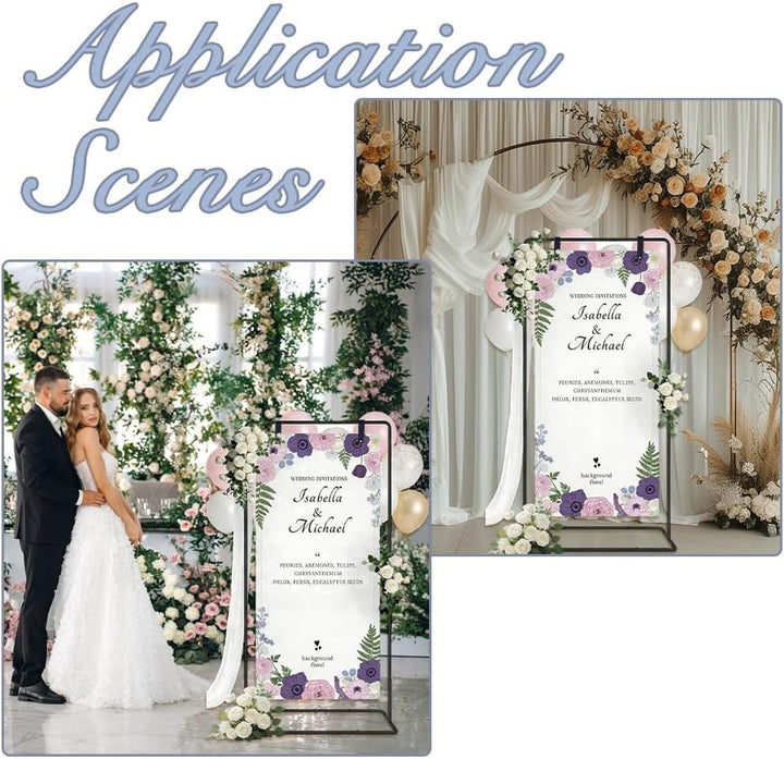 DICOSMETIC Hochzeit Willkommensschild Ständer Verstellbar Hochzeit Schild Halter Schwarzer Staffelei
