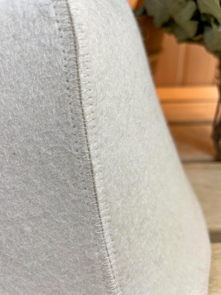 Ger3as Saunahut 100% Wollfilz mit Haken für Damen und Herren, Wellness Mütze Premium Qualität Filz S