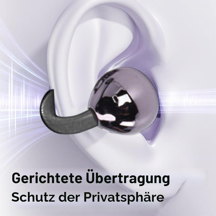 Cuifati Ohrclips im Schmuck-Design, Bequeme offene Clip-Kopfhörer, kabellose Bluetooth 5.4 Ohrklemme