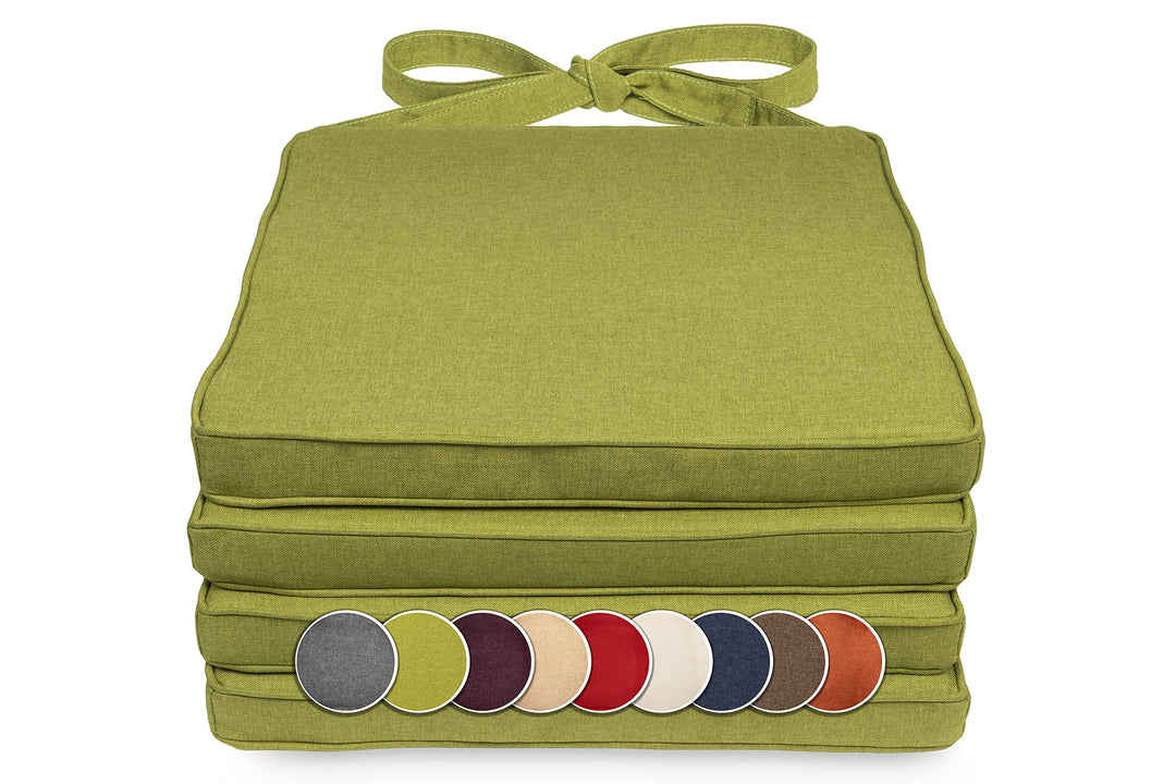 sunnypillow 4er Set Stuhlkissen 40 x 45 x 5cm | Polsterauflage Auflage für Stühle/Rattanstühle | Stu