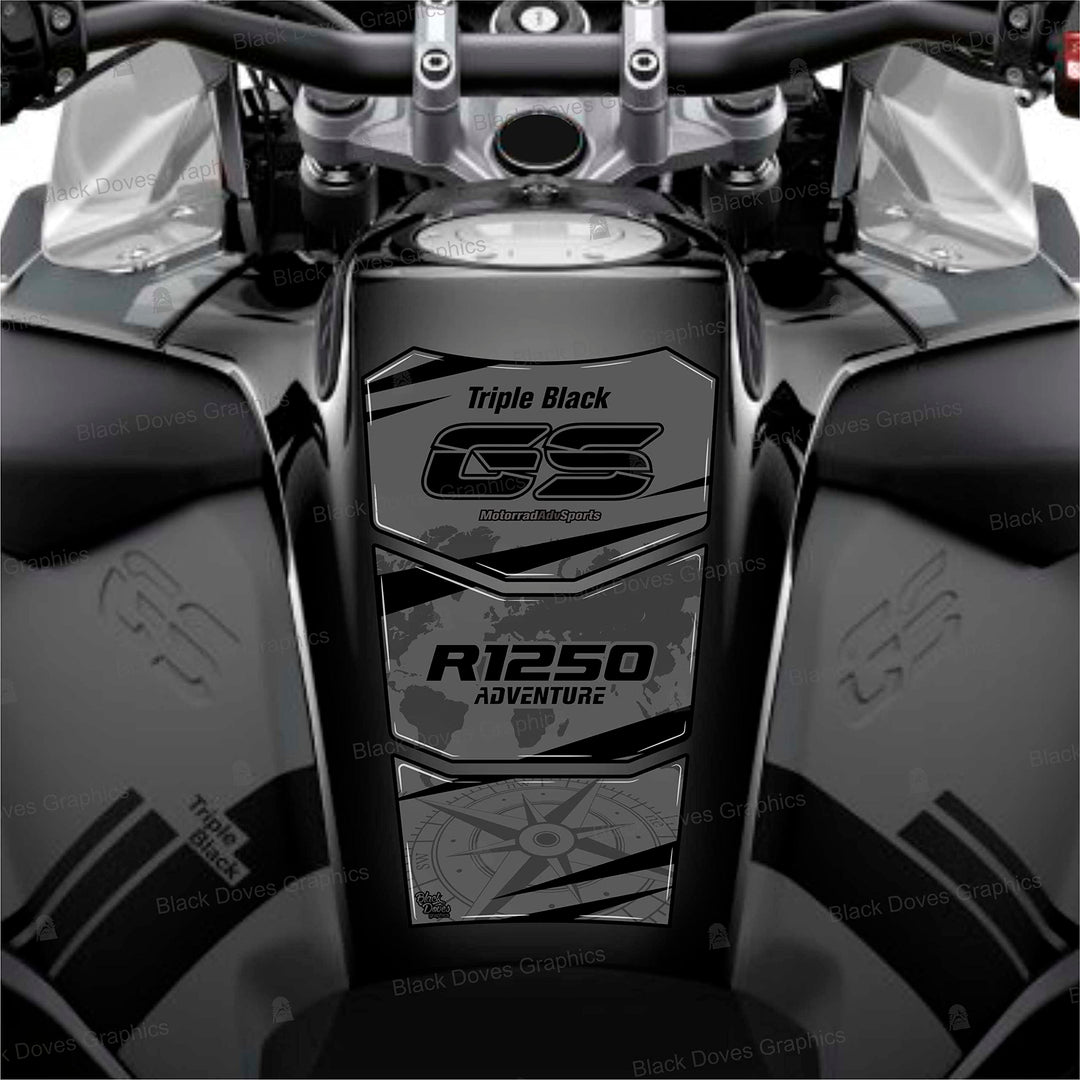 Tankpad Aufkleber Harz, kompatibel mit R 1250 GS Adventure 2021 Tankpad