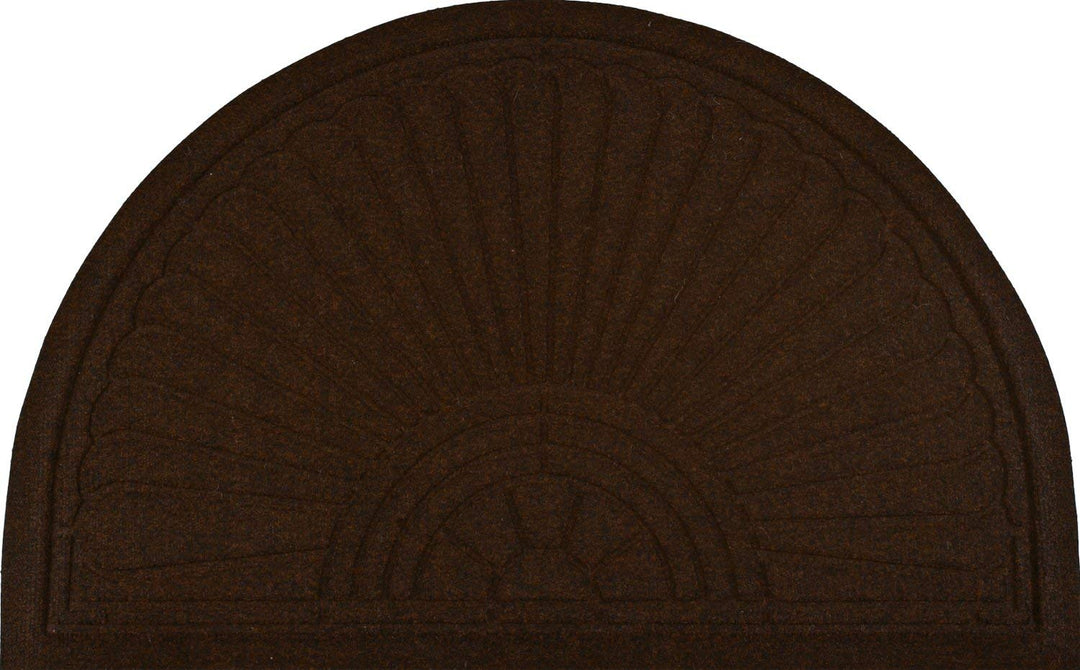 Gallery Halfmoon 013891 Relief Aussenfussmatte Halbrund 55 x 85 cm, braun